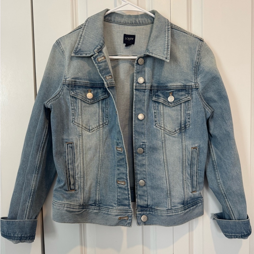 J. Crew Light Blue Denim Jacket with Navy Label